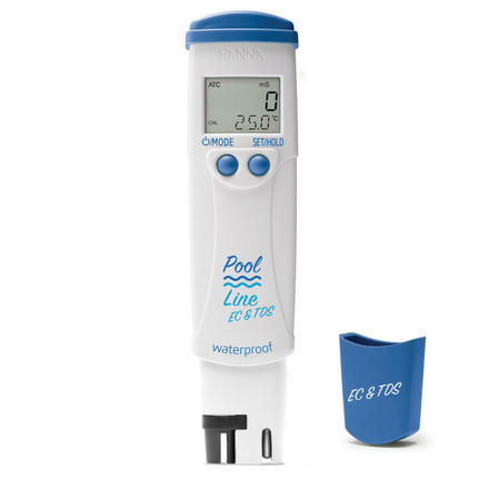 Pool Line Waterbestendige zakformaat tester EC (zout) en temperatuur
